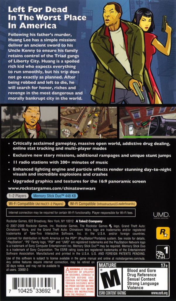Grand Theft Auto: Chinatown Wars - Sony PlayStation Portable (PSP) (Take Two Interactive - 1) video game collectible [Barcode 5026555282338] - Main Image 2