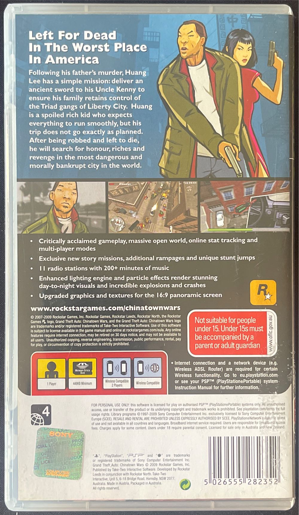 Grand Theft Auto: Chinatown Wars - Sony PlayStation Portable (PSP) (Rockstar Games - 1) video game collectible [Barcode 5026555282352] - Main Image 2