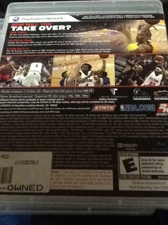 NBA 2K10 - Sony PlayStation 3 (PS3) (7) video game collectible [Barcode 5026555402705] - Main Image 2