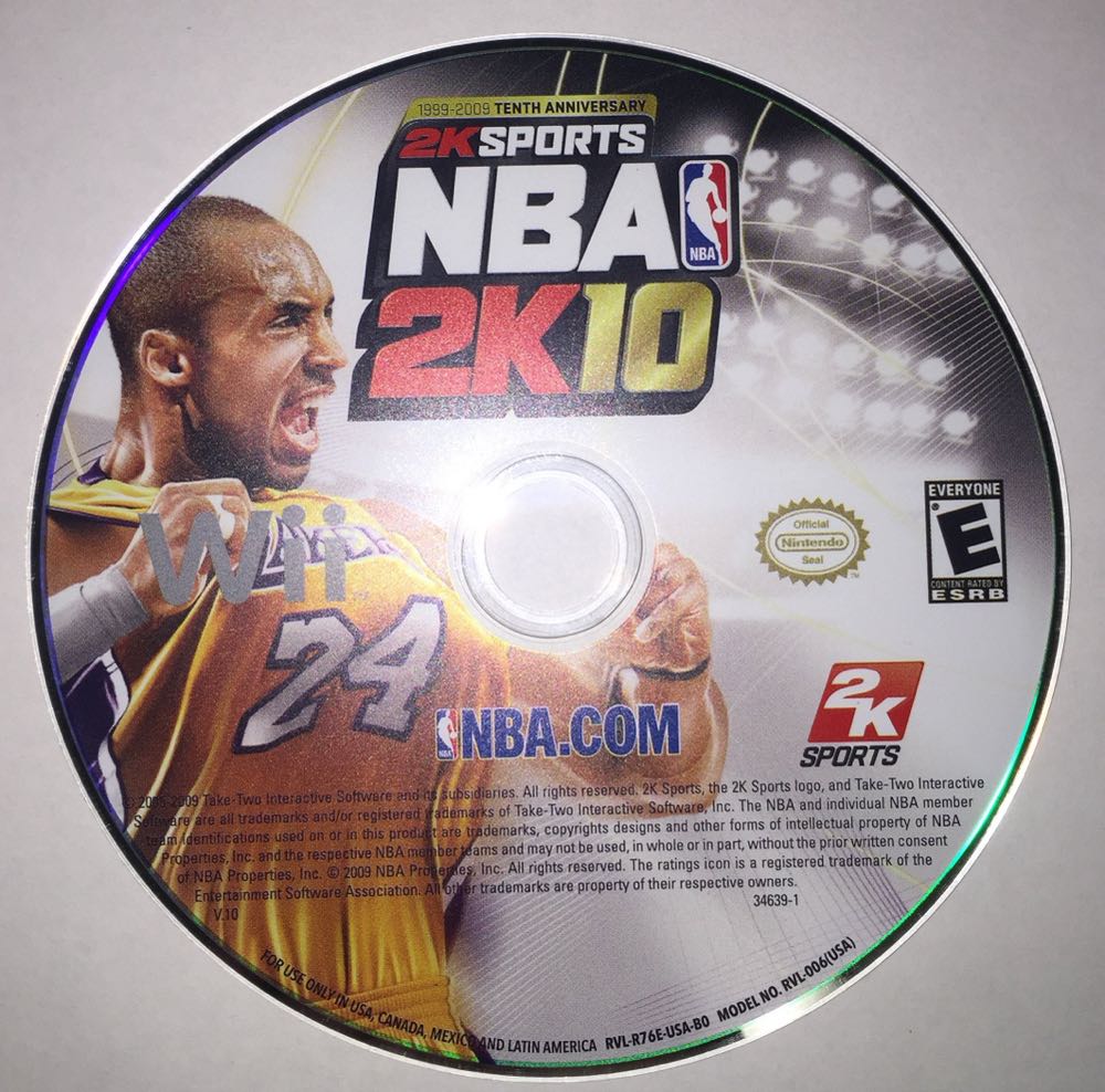 NBA 2K10 - Nintendo Wii (2K Sports - 4) video game collectible [Barcode 710425346392] - Main Image 3