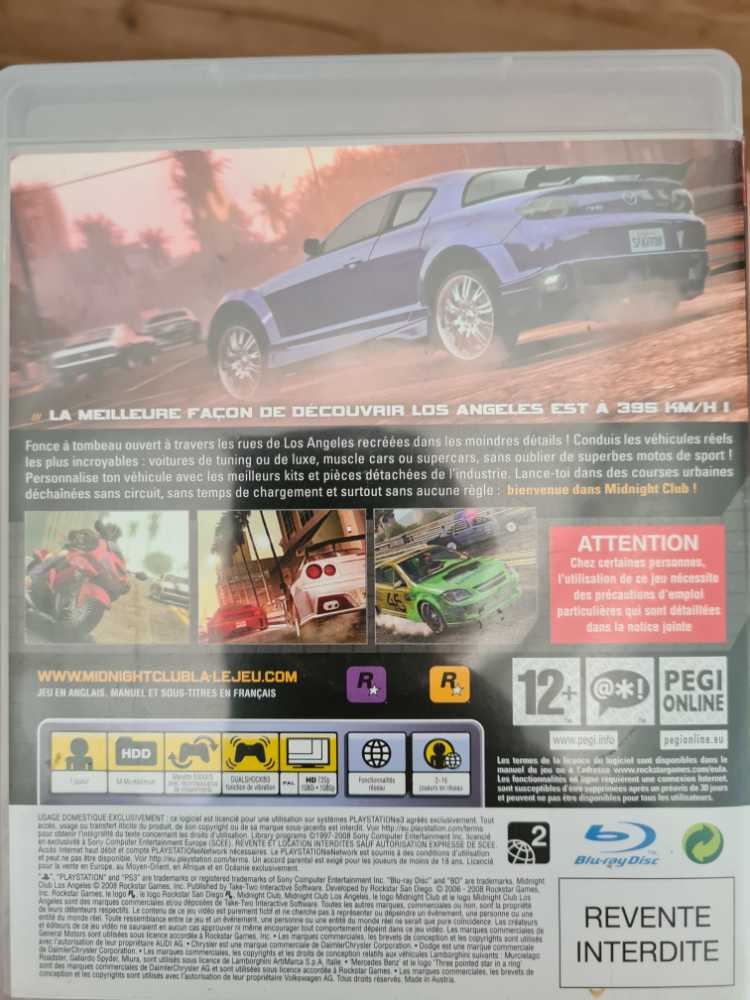 Midnight Club Los Angeles - Sony PlayStation 3 (PS3) (Rockstar) video game collectible [Barcode 5026555402194] - Main Image 2
