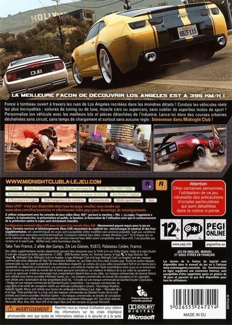 Midnight Club Los Angeles - Microsoft Xbox 360 video game collectible - Main Image 2