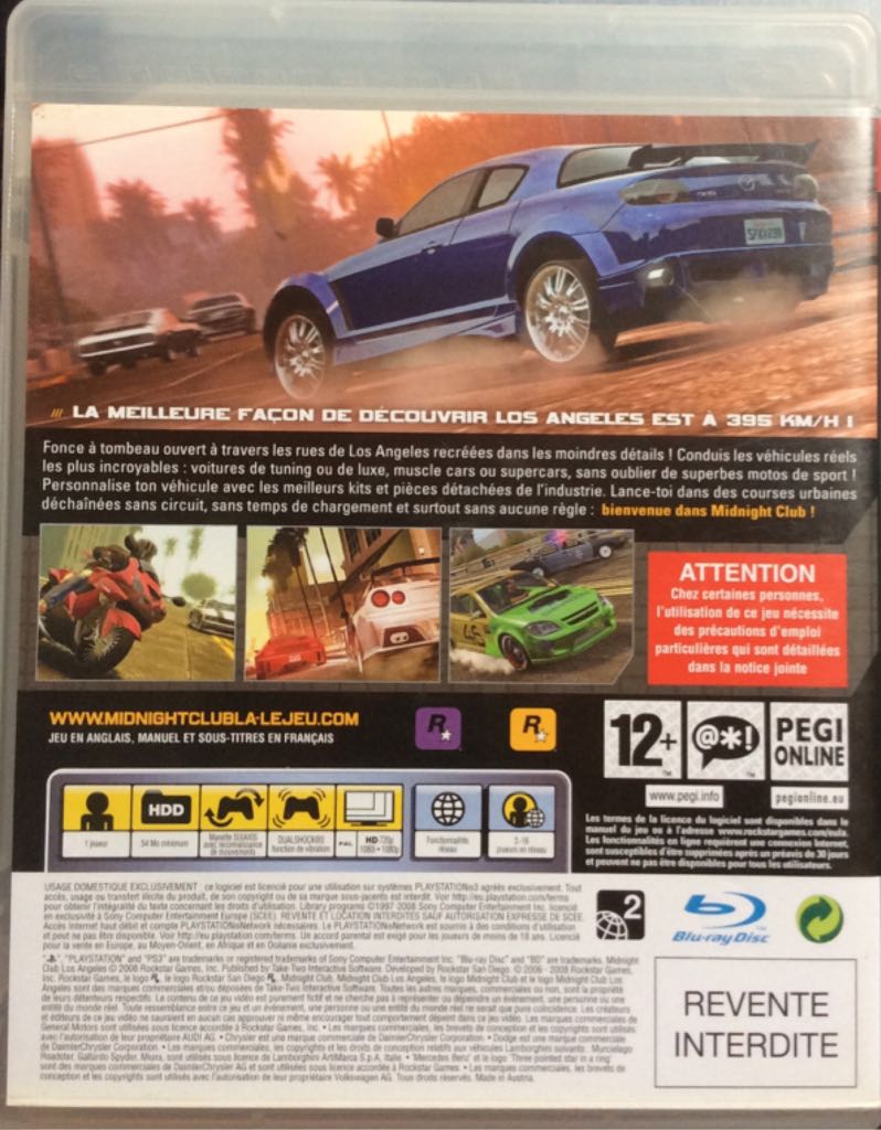 Midnight Club Los Angeles - Sony PlayStation 3 (PS3) video game collectible - Main Image 2