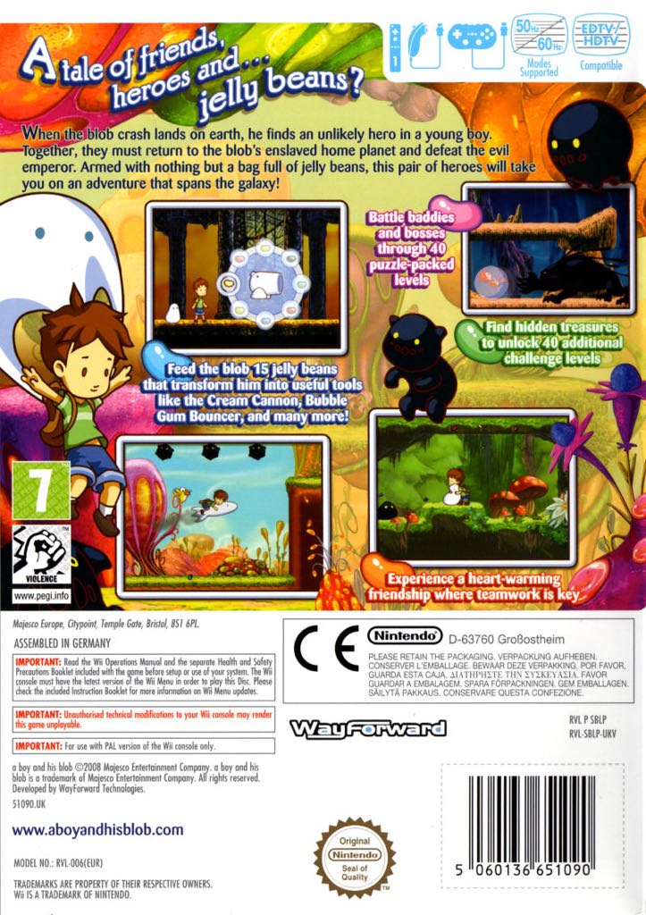 A Boy And His Blob - Sony PlayStation Vita (PS Vita) (Majesco Entertainment - 1) video game collectible [Barcode 096421016843] - Main Image 2