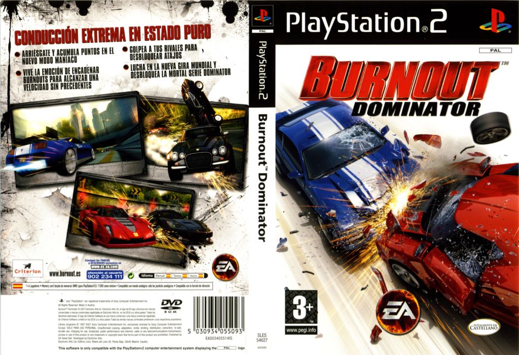 Burnout Dominator - Sony PlayStation 2 (PS2) video game collectible [Barcode 5030944064160] - Main Image 2