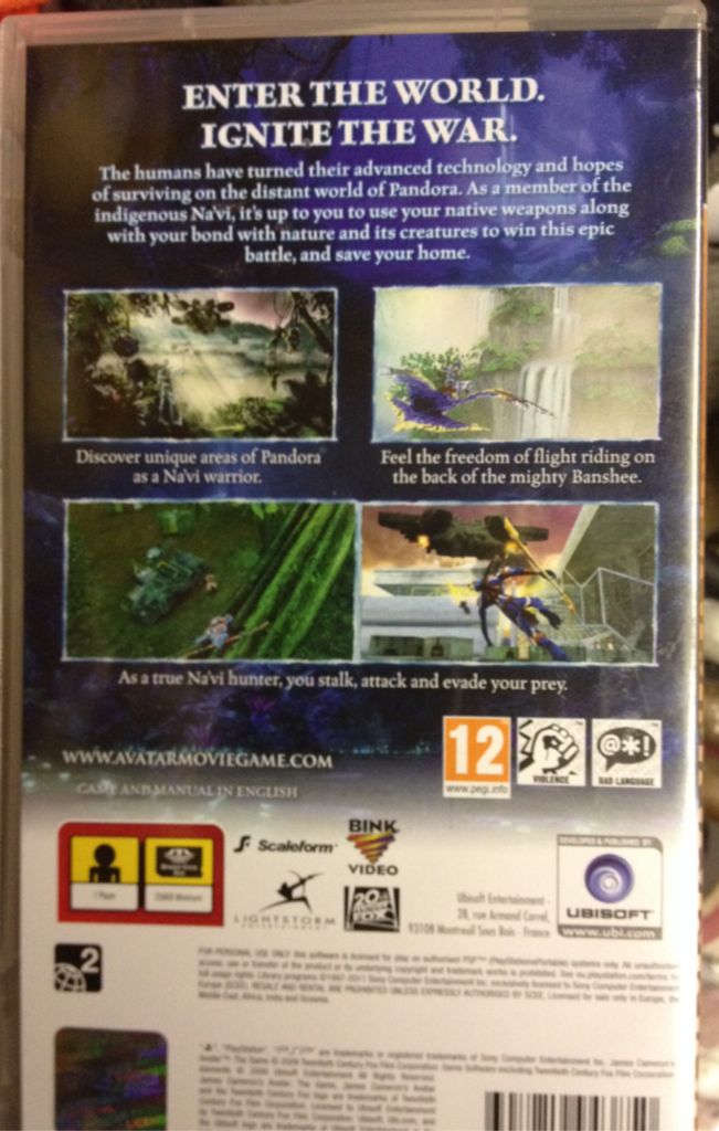 Avatar - Sony PlayStation Portable (PSP) (Ubi Soft - 1) video game collectible [Barcode 3307219943850] - Main Image 2