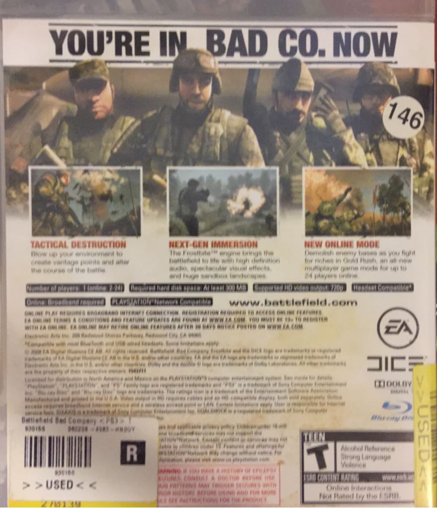 Battlefield Bad Company - Microsoft Xbox 360 (EA/Electronic Arts) video game collectible [Barcode 5030931061431] - Main Image 2