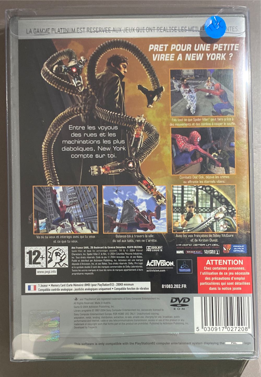 Spiderman 2 - Sony PlayStation 2 (PS2) (Activision) video game collectible [Barcode 5030917027208] - Main Image 3