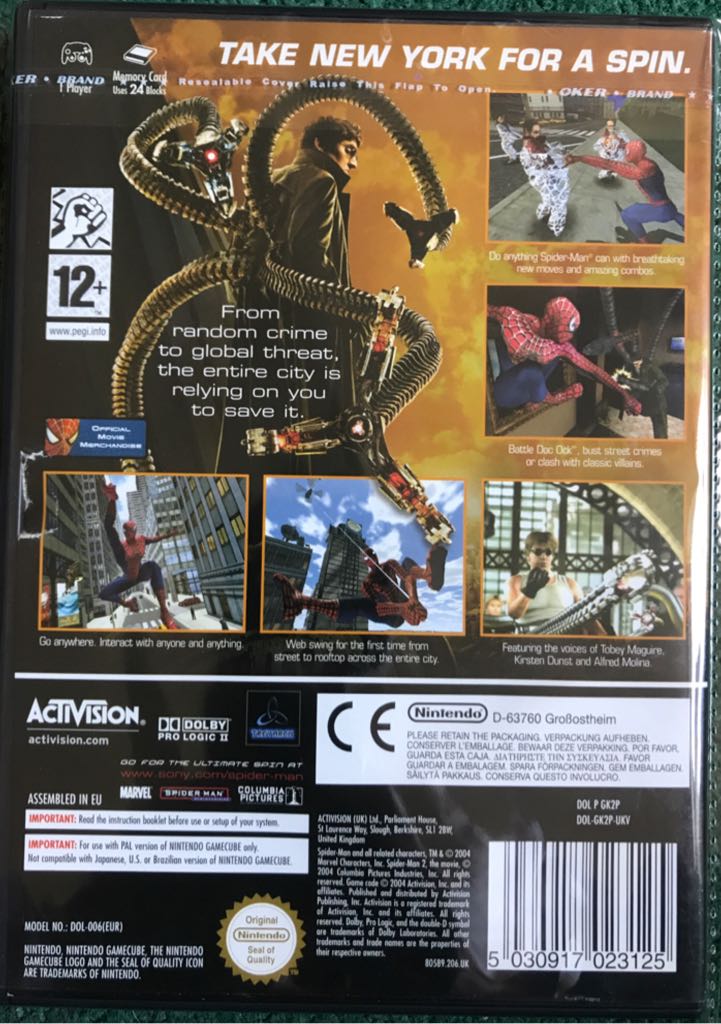 Spiderman 2 - Nintendo GameCube video game collectible [Barcode 5030917027604] - Main Image 2