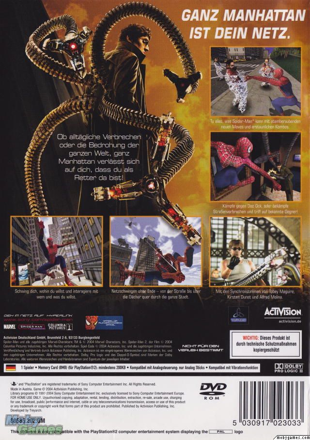 Spiderman 2 - Sony PlayStation 2 (PS2) video game collectible - Main Image 2