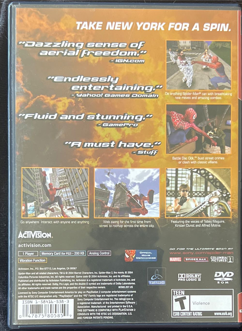 Spiderman 2 - Sony PlayStation 2 (PS2) video game collectible - Main Image 2