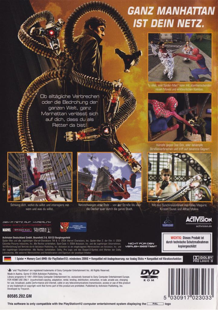 Spiderman 2 - Sony PlayStation 2 (PS2) video game collectible - Main Image 2