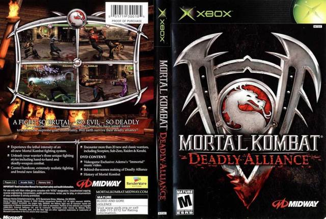 Mortal Kombat: Deadly Alliance - Microsoft Xbox (Midway - 1) video game collectible [Barcode 5037930080784] - Main Image 2