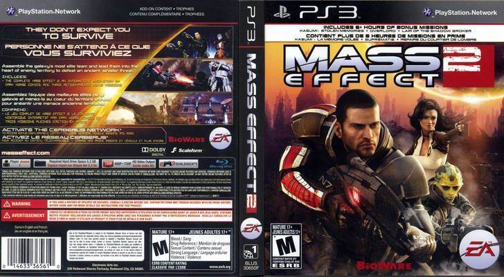 Mass Effect 2 - Sony PlayStation 3 (PS3) (Electronic Arts/EA Games - 1) video game collectible [Barcode 014633365610] - Main Image 2