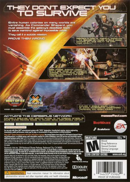 Mass Effect 2 - Microsoft Xbox 360 (Electronic Arts - 1) video game collectible [Barcode 05780884] - Main Image 2