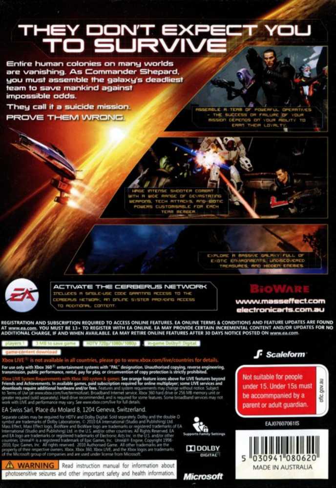 Mass Effect 2 - Microsoft Xbox 360 (Electronic Arts/EA Games - 1) video game collectible [Barcode 5030942080629] - Main Image 2