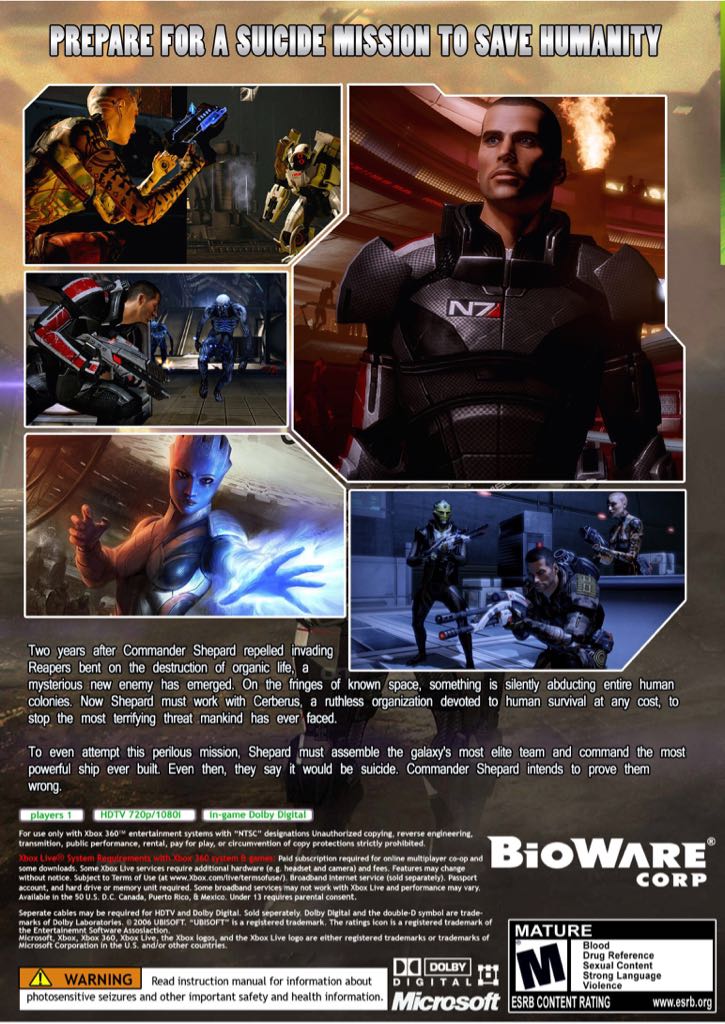 Mass Effect 2 - Microsoft Xbox 360 (Electronic Arts) video game collectible - Main Image 2