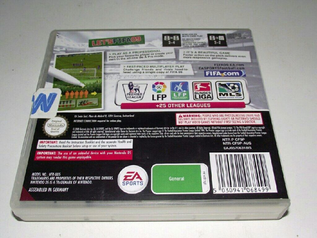 FIFA 09 - Nintendo DS video game collectible [Barcode 5030932068491] - Main Image 2
