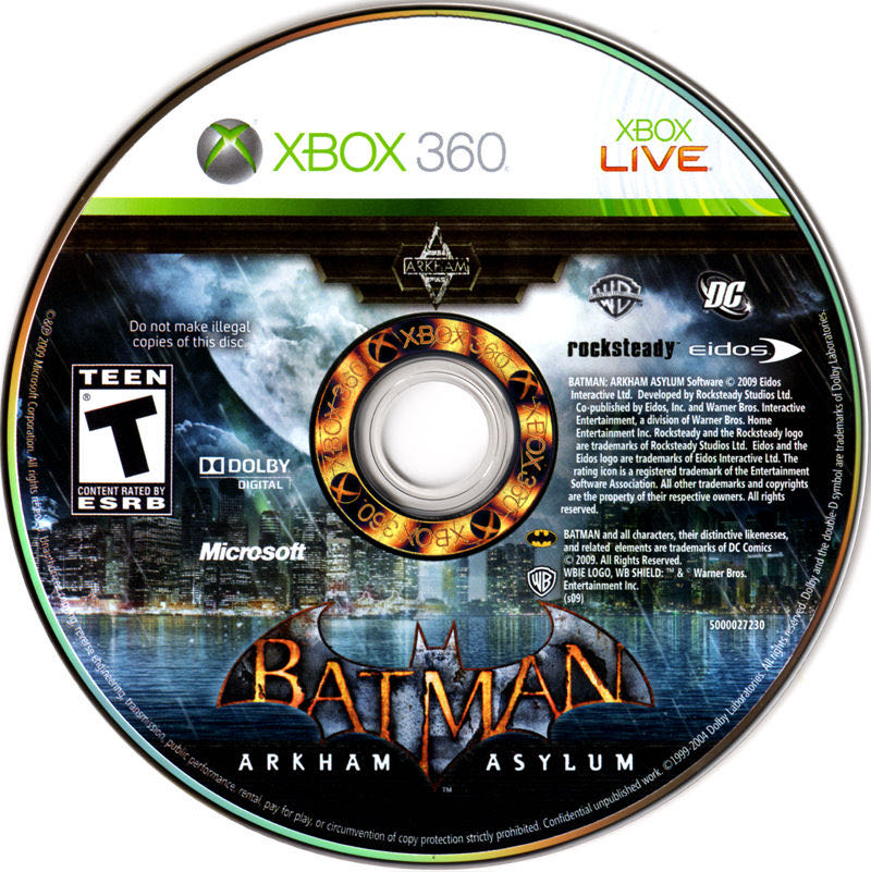 Batman: Arkham Asylum - Microsoft Xbox 360 (Eidos Interactive - 1) video game collectible [Barcode 788687200677] - Main Image 3
