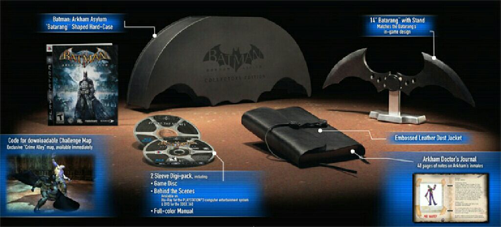 Batman: Arkham Asylum Collector’s Edition - Sony PlayStation 3 (PS3) (Eidos - 1) video game collectible [Barcode 788687501071] - Main Image 2