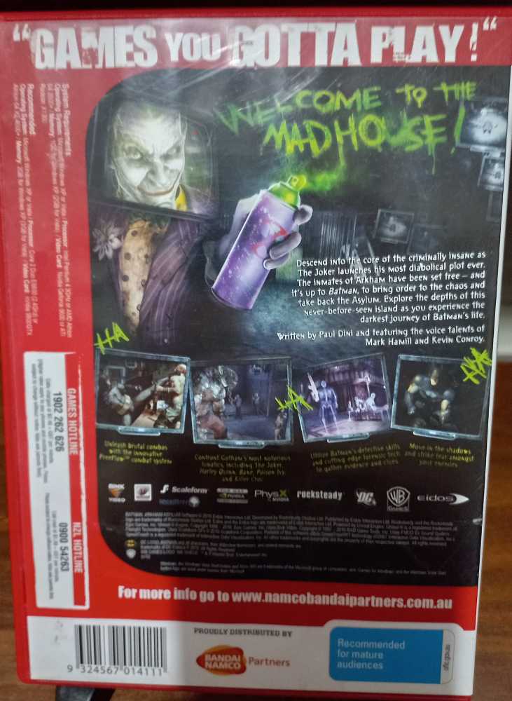 Batman: Arkham Asylum GOTY Edition - PC (Rocksteady - 1) video game collectible [Barcode 9324567014111] - Main Image 2