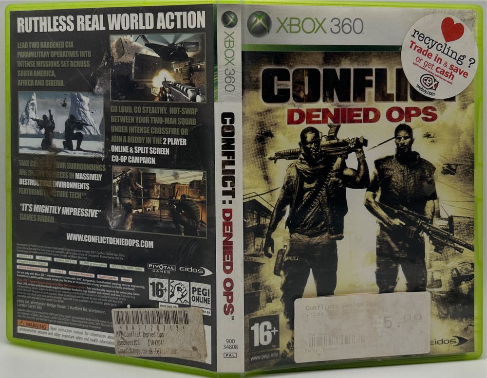 Conflict Denied Ops - Microsoft Xbox 360 (Eidos - 2) video game collectible [Barcode 5021290034808] - Main Image 3