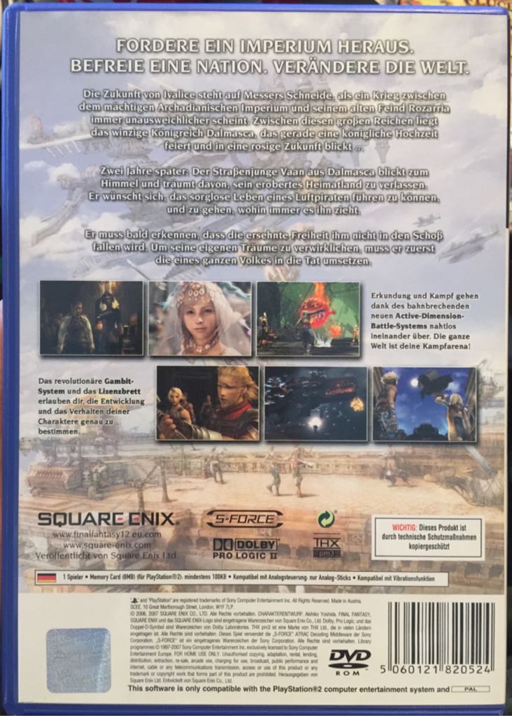 Final Fantasy XII - Sony PlayStation 2 (PS2) (Square Enix - 1) video game collectible [Barcode 5060121820524] - Main Image 2
