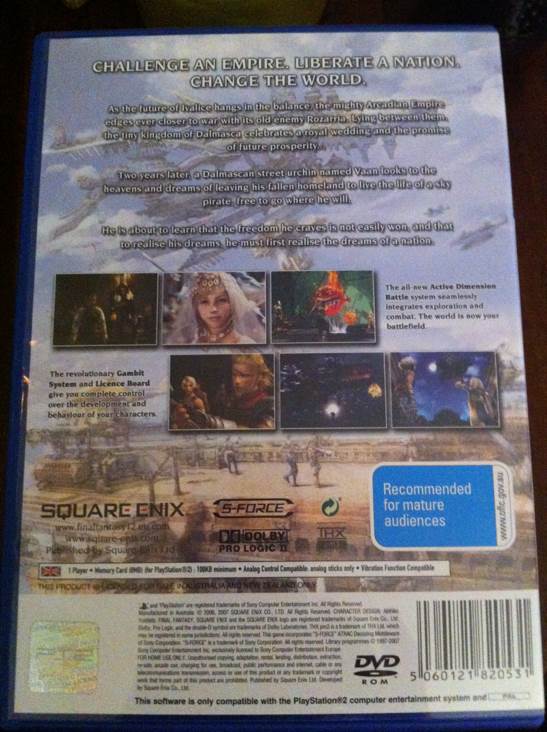 Final Fantasy 12 - Sony PlayStation 2 (PS2) (Square Enix - 1) video game collectible [Barcode 5060121820531] - Main Image 2