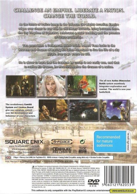 Final Fantasy XII - Sony PlayStation 2 (PS2) (Square Enix - 1) video game collectible [Barcode 5060121825000] - Main Image 2