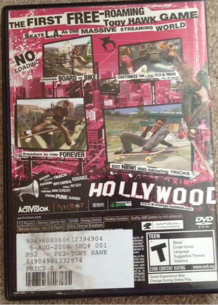 Tony Hawks - Sony PlayStation 2 (PS2) (Neversoft - 2) video game collectible - Main Image 2