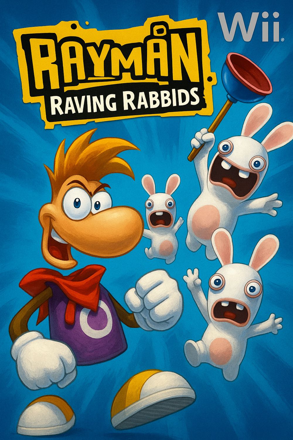 Rayman Raving Rabbids - Nintendo Wii (Ubisoft - 1-4) video game collectible [Barcode 008888173199] - Main Image 3