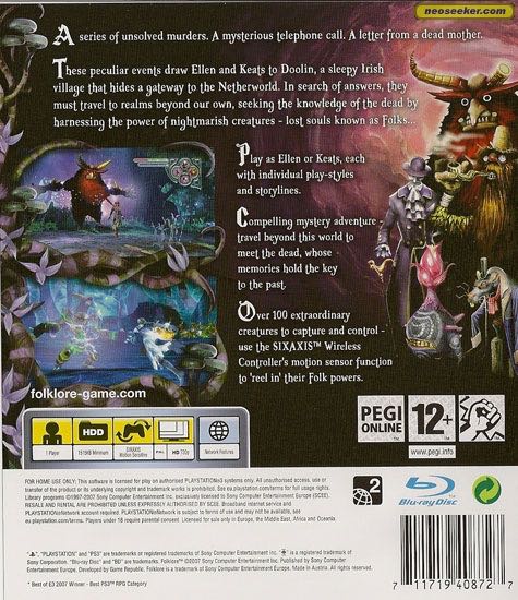 Folklore - Sony PlayStation 3 (PS3) (Sony Computer Entertainment) video game collectible - Main Image 2