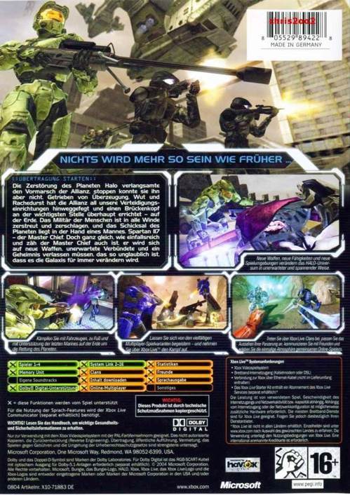 Halo 2 - Microsoft Xbox (Microsoft Game Studios - 1-4 Players) video game collectible [Barcode 805529894228] - Main Image 2
