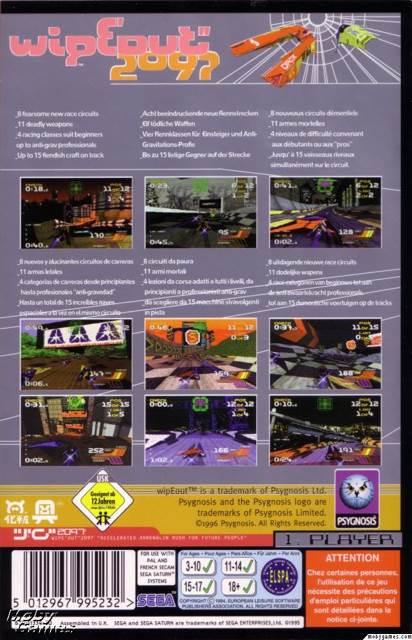 Wipeout - Sega Saturn (Psygnosis - 1) video game collectible [Barcode 5016597017913] - Main Image 2
