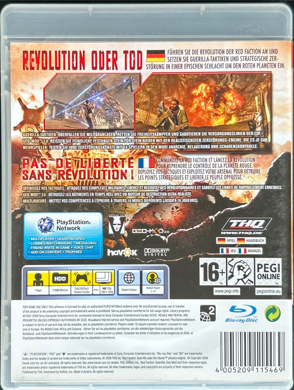 Red Faction Guerrilla - Sony PlayStation 3 (PS3) (1) video game collectible [Barcode 4005209115469] - Main Image 2