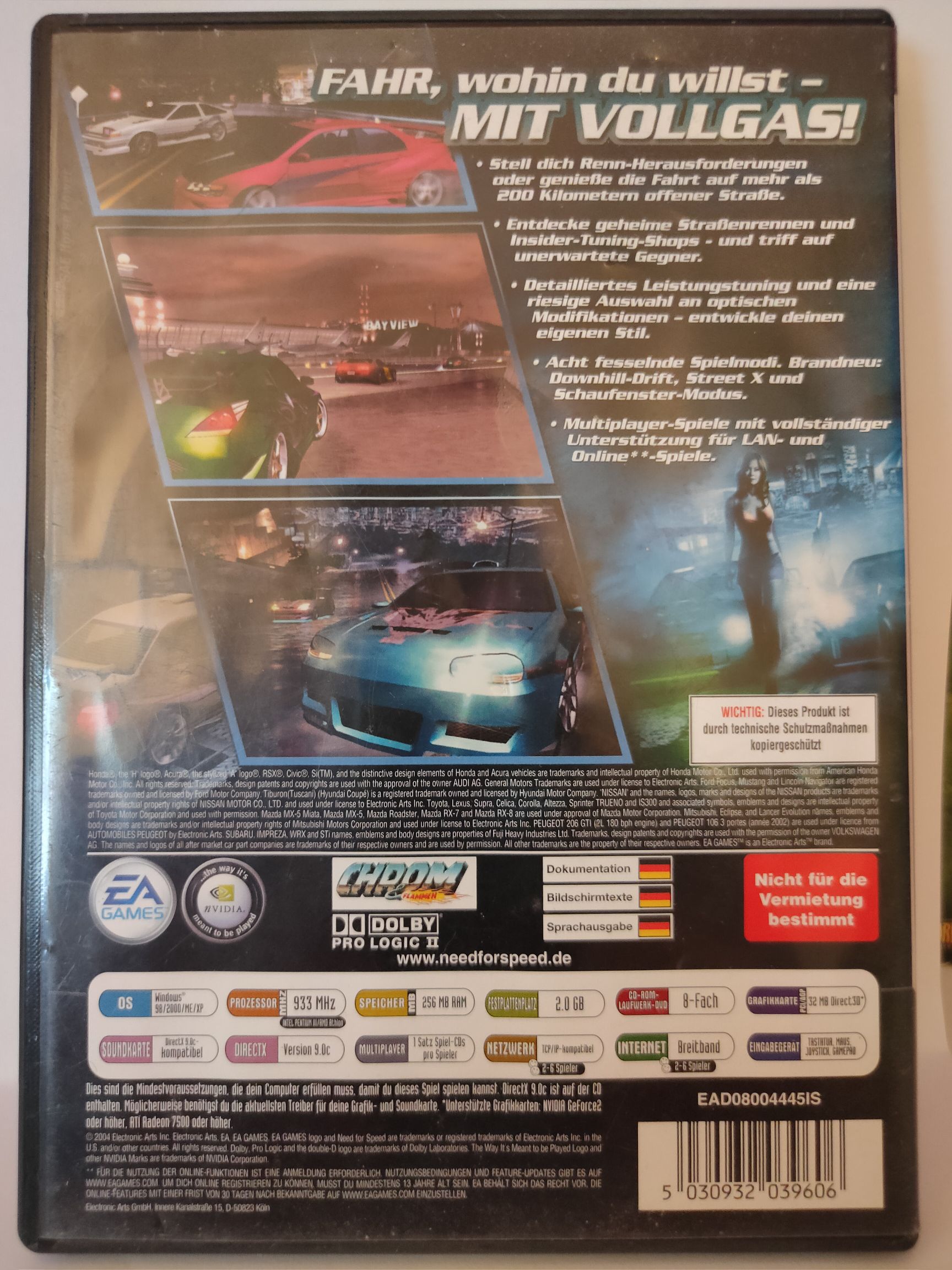 NEED FOR SPEED UNDERGROUND 2 - PC (Electronic Arts - 1) video game collectible [Barcode 5030932039606] - Main Image 2