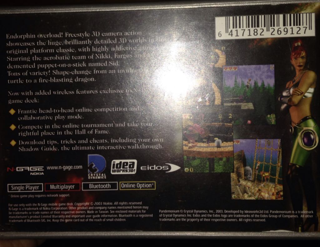 Pandemonium - Nokia N-Gage video game collectible [Barcode 6417182269127] - Main Image 2