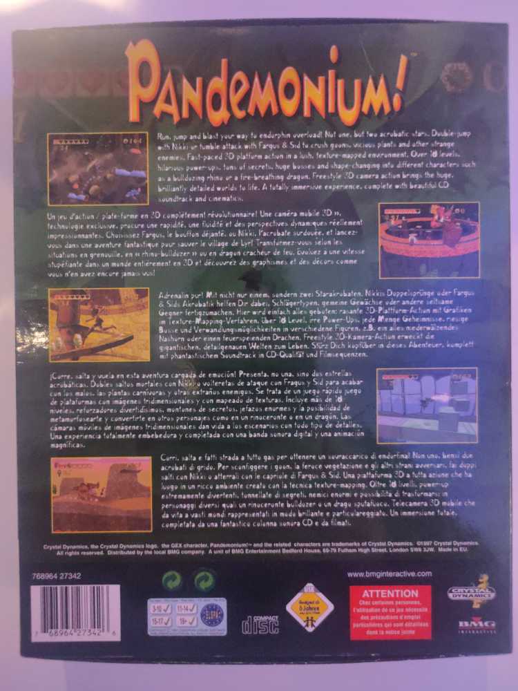 Pandemonium - PC video game collectible [Barcode 768964273426] - Main Image 2