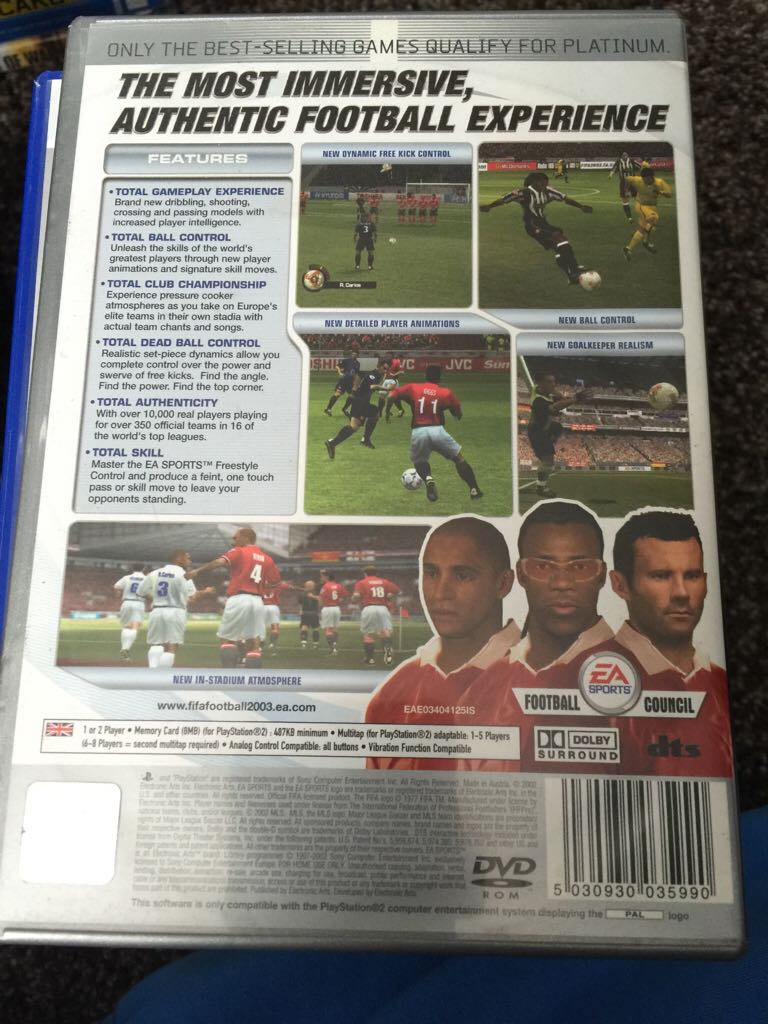 FIFA Football 2003 - Sony PlayStation 2 (PS2) (Electronic Arts - 2) video game collectible [Barcode 5030930035990] - Main Image 2
