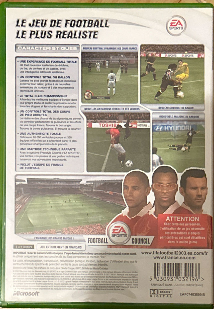 FIFA 03 - FIFA Football 2003 - Microsoft Xbox video game collectible [Barcode 5030931032196] - Main Image 2