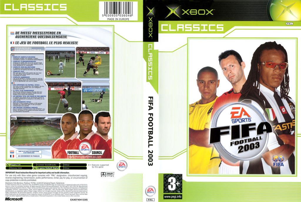 FIFA Football 2003 - Microsoft Xbox (Ea Sports - 1-8) video game collectible [Barcode 5030932032195] - Main Image 2