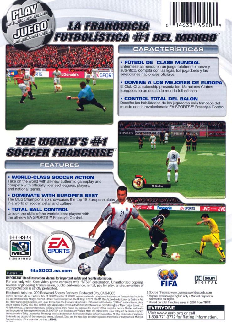 FIFA Football 2003 - Sony PlayStation 2 (PS2) (EA - 2) video game collectible [Barcode 5030934032186] - Main Image 2