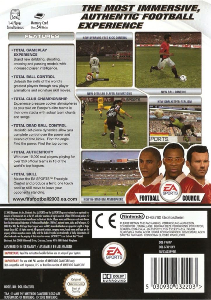 Fifa Football 2003 - Nintendo GameCube video game collectible [Barcode 5030942032208] - Main Image 2