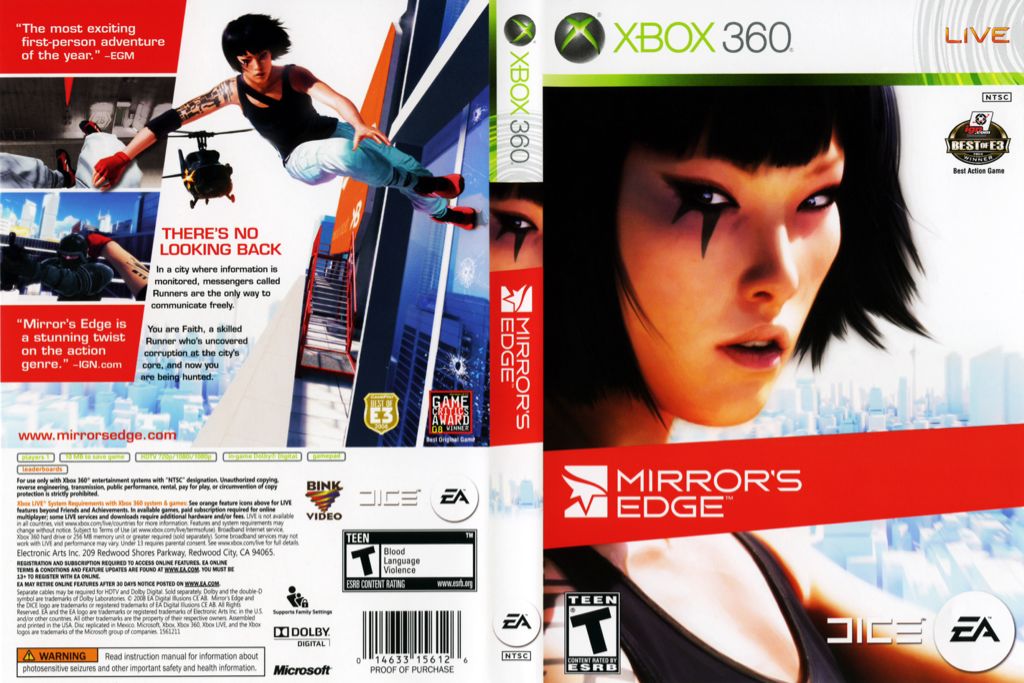 Mirrors Edge - Microsoft Xbox 360 (1) video game collectible - Main Image 2