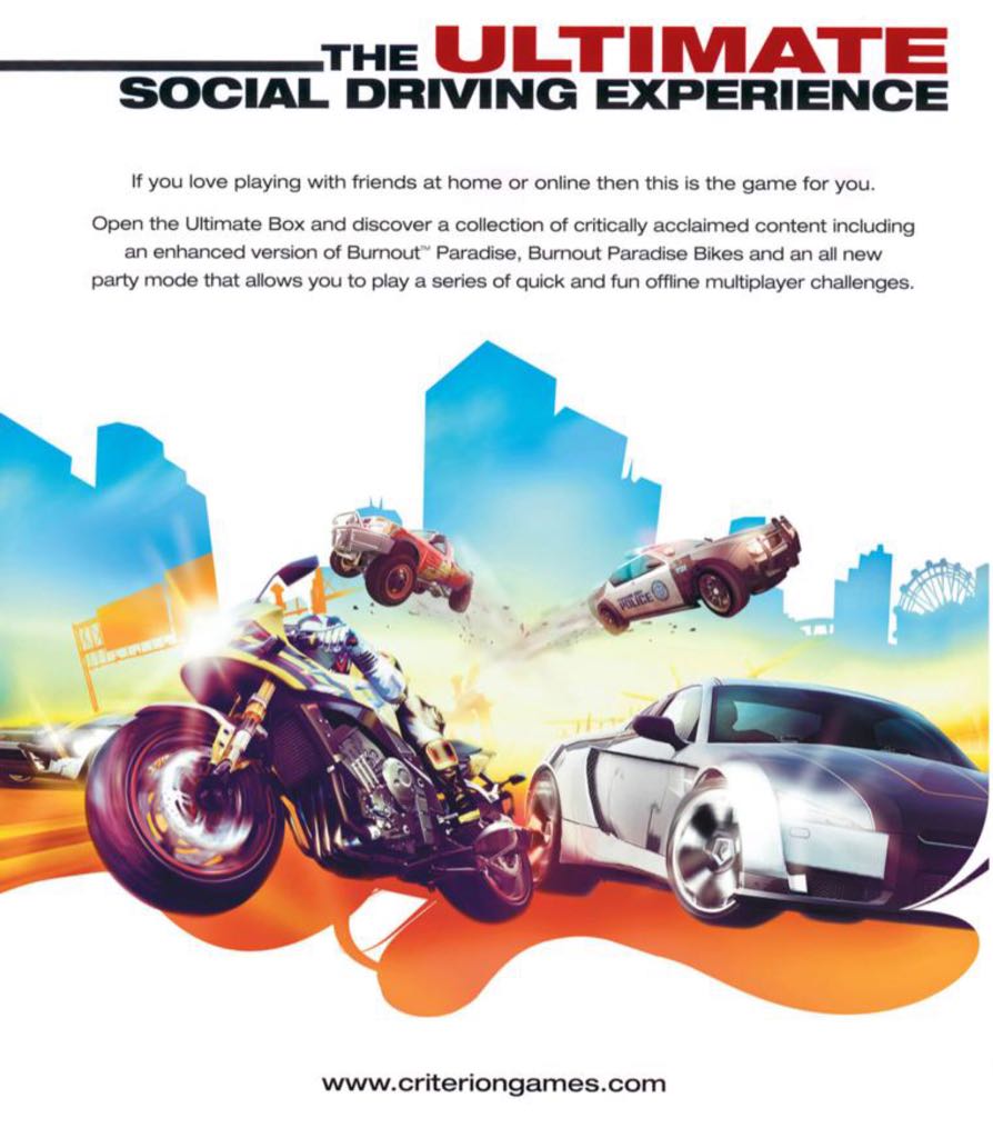 Burnout Paradise - The Ultimate Box - Sony PlayStation 3 (PS3) (EA Swiss - 1-8) video game collectible [Barcode 5030930067038] - Main Image 2