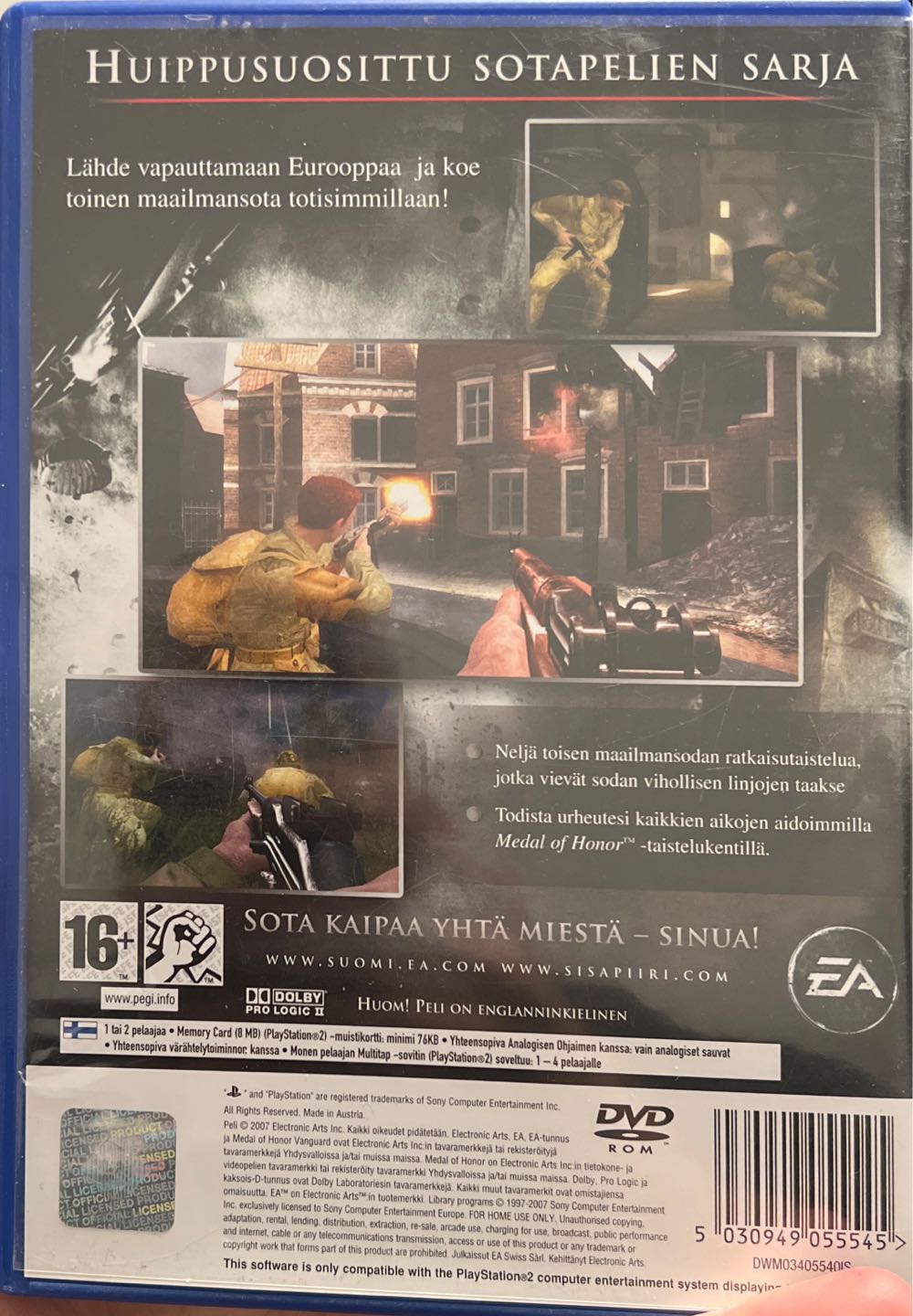 Medal Of Honor Vanguard - Sony PlayStation 2 (PS2) (Electronic Arts/EA Games - 1) video game collectible [Barcode 1463315285] - Main Image 2