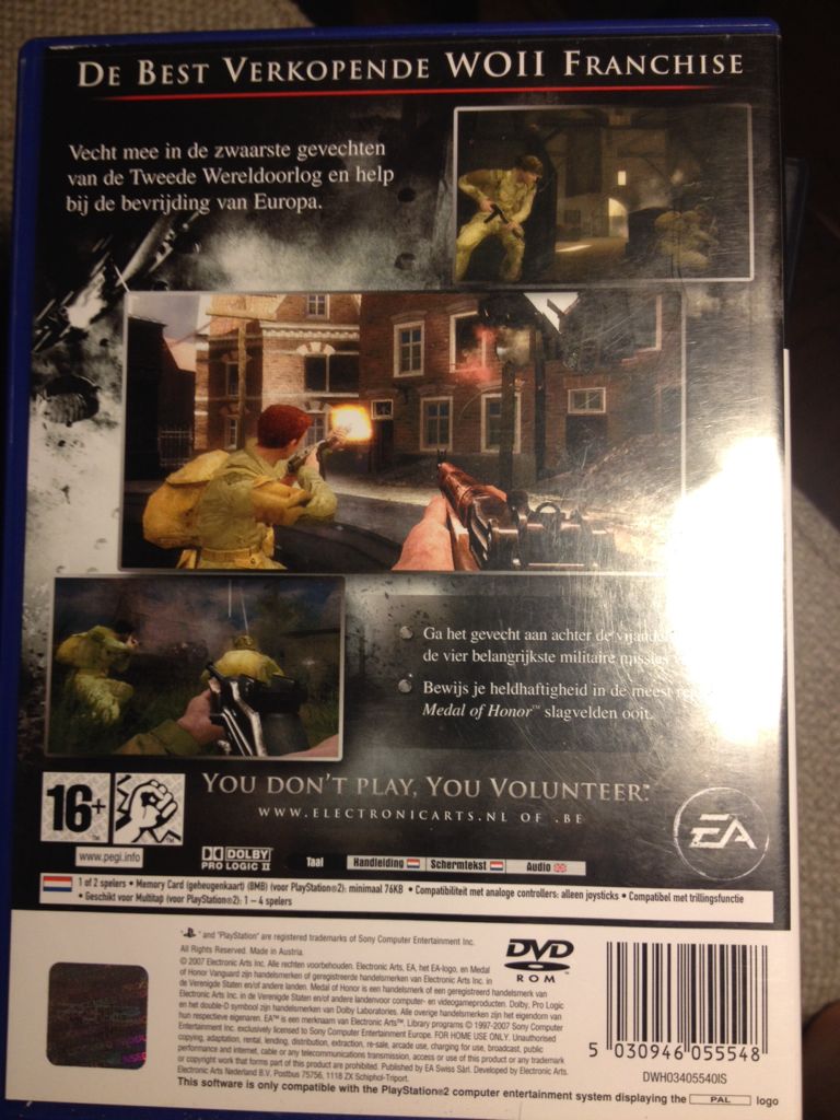 Medal Of Honor Vanguard - Sony PlayStation 2 (PS2) ((EA) Electronic Arts - 1-2) video game collectible [Barcode 5030946055548] - Main Image 2