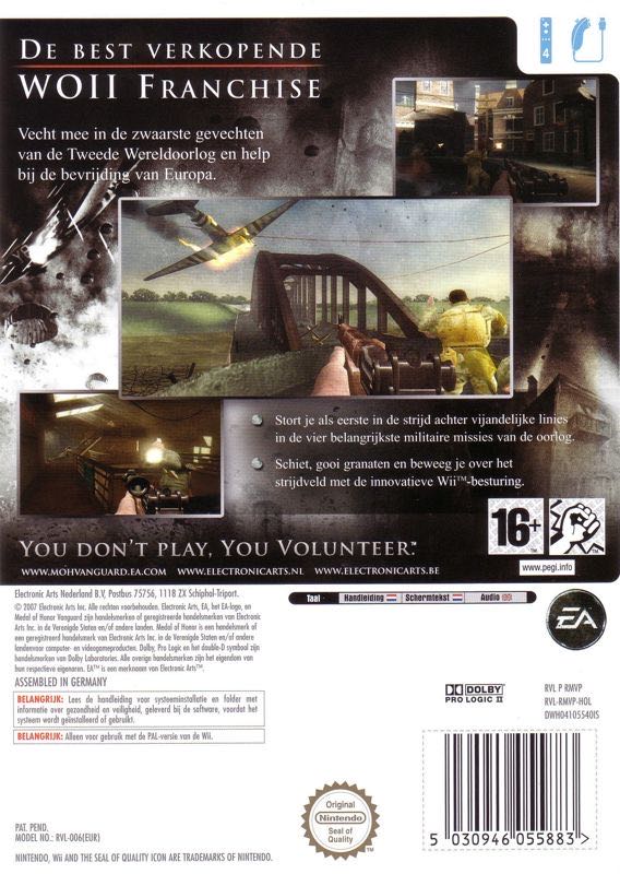 Medal of Honor: Vanguard - Nintendo Wii (EA Swiss - 1-4) video game collectible [Barcode 5030946055883] - Main Image 2