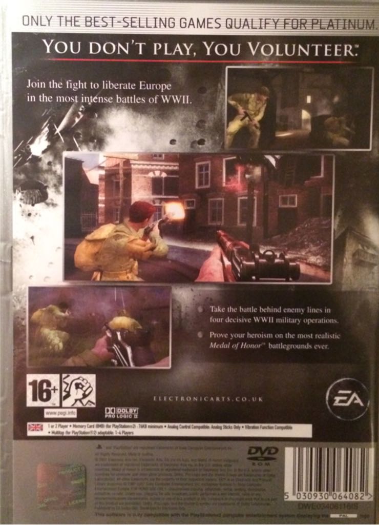Medal Of Honor Vanguard - Sony PlayStation 2 (PS2) video game collectible - Main Image 2