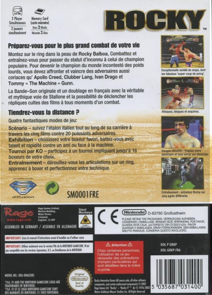 Rocky - Nintendo GameCube (1-2) video game collectible [Barcode 5035687031165] - Main Image 2